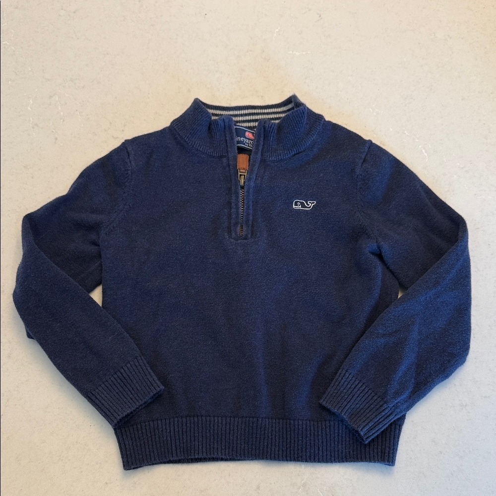 Vineyard Vines Navy Half-Zip Pullover Sweater